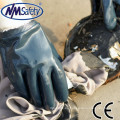 NMSAFETY 2015 nuevo producto guantes de trabajo de seguridad de nitrilo anti aceite y agua guantes industriales